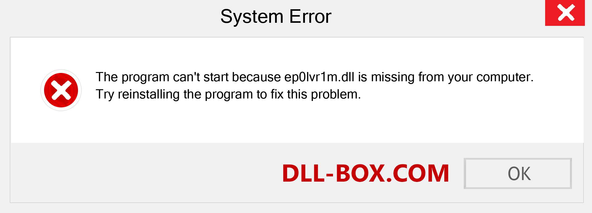  ep0lvr1m.dll file is missing?. Download for Windows 7, 8, 10 - Fix  ep0lvr1m dll Missing Error on Windows, photos, images