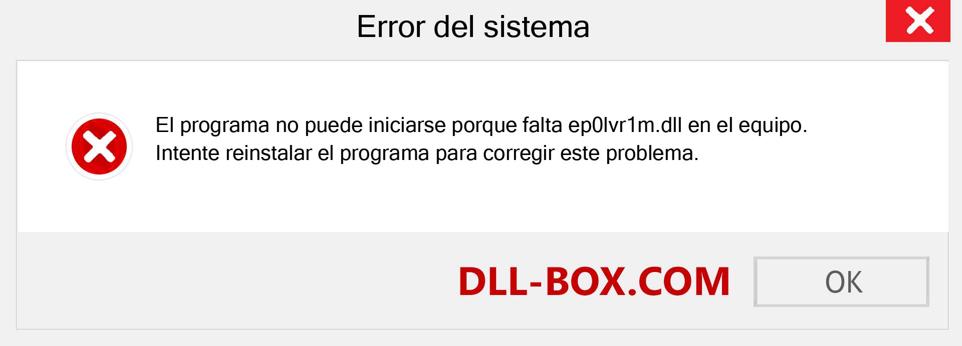 ¿Falta el archivo ep0lvr1m.dll ?. Descargar para Windows 7, 8, 10 - Corregir ep0lvr1m dll Missing Error en Windows, fotos, imágenes