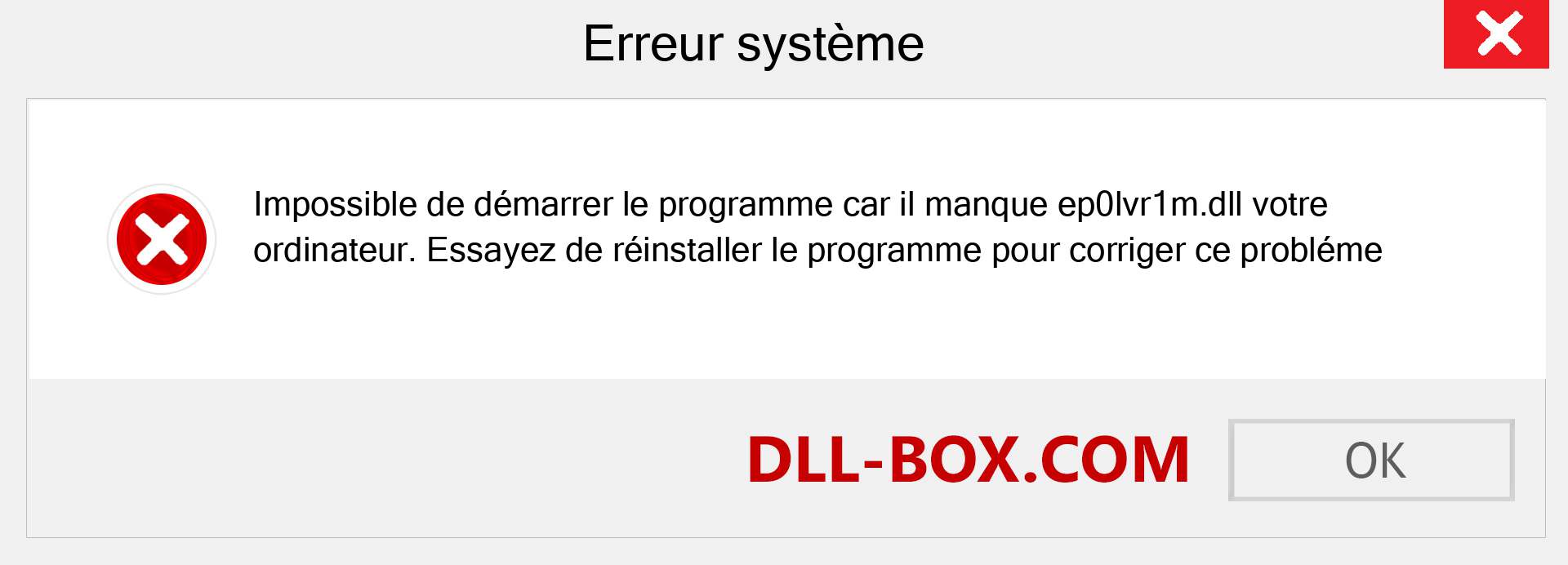 Le fichier ep0lvr1m.dll est manquant ?. Télécharger pour Windows 7, 8, 10 - Correction de l'erreur manquante ep0lvr1m dll sur Windows, photos, images